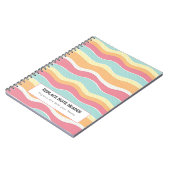 Personalized Colorful Wave Patterned Notitieboek (Linkerzijde)