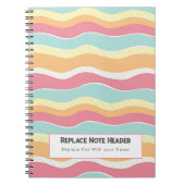 Personalized Colorful Wave Patterned Notitieboek (Voorkant)
