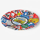 Personalized Colourful Road Signs, Birthday Party Papieren Bordje (Gekanteld)