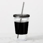 Personalized Company Black Modern Custom Business Acryl Drinkbeker (Achterkant)