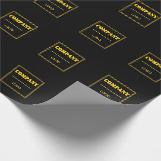 Personalized Company Black Modern Custom Business Cadeaupapier
