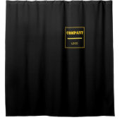 Personalized Company Black Modern Custom Business Douchegordijn (Voorkant)