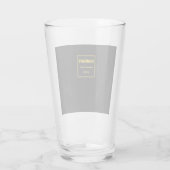 Personalized Company Black Modern Custom Business Glas (Achterkant)