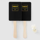 Personalized Company Black Modern Custom Business Handwaaier (Voorkant en achterkant)
