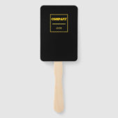 Personalized Company Black Modern Custom Business Handwaaier (Achterkant)