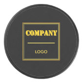 Personalized Company Black Modern Custom Business Hockey Puck (Voorkant)