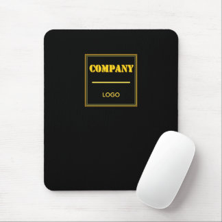 Personalized Company Black Modern Custom Business Muismat
