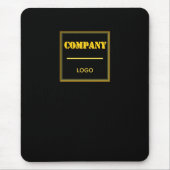 Personalized Company Black Modern Custom Business Muismat (Voorkant)