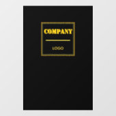 Personalized Company Black Modern Custom Business Raamsticker (Vel)