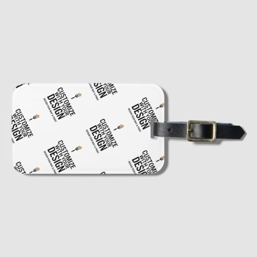 Personalized Company Branded Custom Minimalist Bagagelabel (Voorkant (horizontaal))