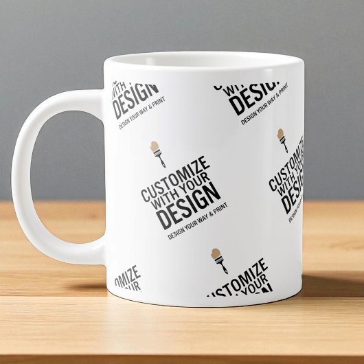 Personalized Company Branded Custom Minimalist  Grote Koffiekop