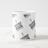 Personalized Company Branded Custom Minimalist  Grote Koffiekop (Voorkant)