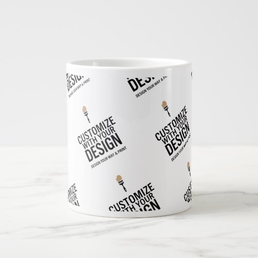 Personalized Company Branded Custom Minimalist  Grote Koffiekop (Voorkant)