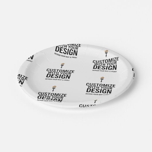 Personalized Company Branded Custom Minimalist Papieren Bordje (Gekanteld)