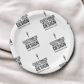 Personalized Company Branded Custom Minimalist Papieren Bordje