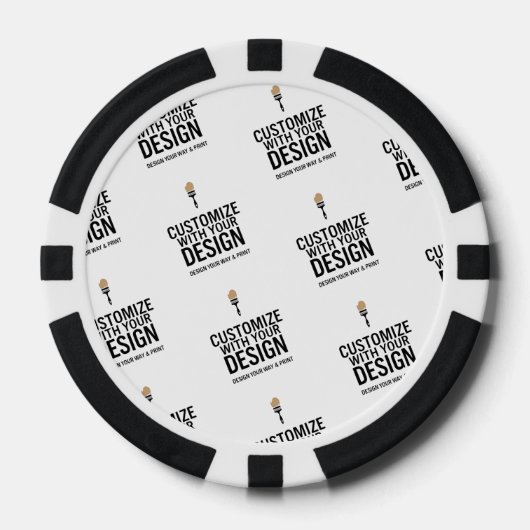 Personalized Company Branded Custom Minimalist Poker Chips (Voorkant)