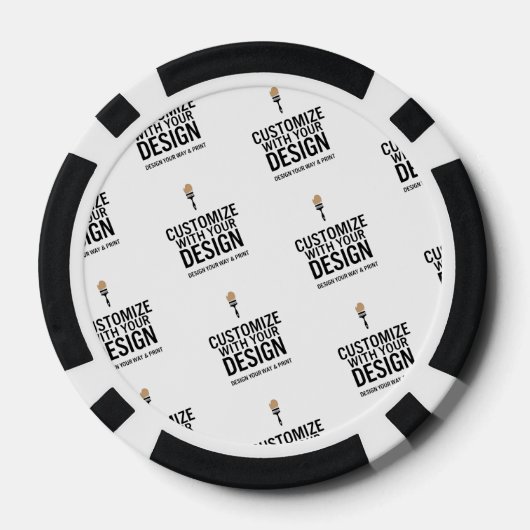 Personalized Company Branded Custom Minimalist  Poker Chips (Achterkant)
