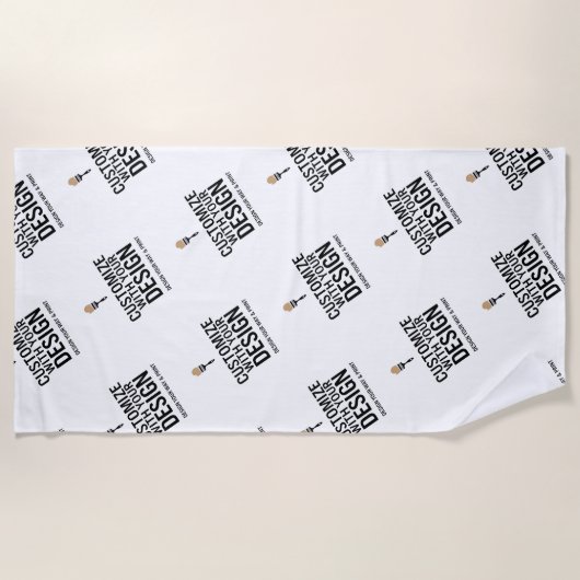 Personalized Company Branded Custom Minimalist  Strandlaken (Voorkant)
