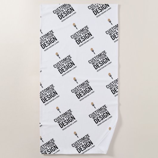Personalized Company Branded Custom Minimalist  Strandlaken (Voorkant)