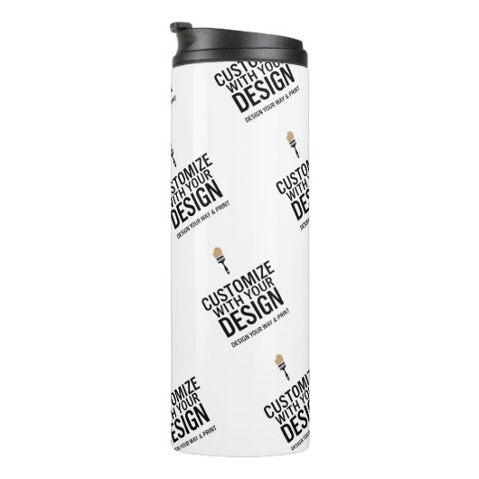 Personalized Company Branded Custom Minimalist  Thermosbeker (Geroteerd rechts)