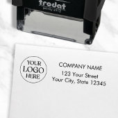 Personalized Company Business Logo Modern Address Zelfinktende Stempel
