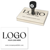 Personalized Company Business Logo Website Modern Rubberstempel (Gestempeld)