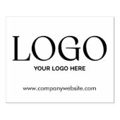Personalized Company Business Logo Website Modern Rubberstempel (Afrduk)