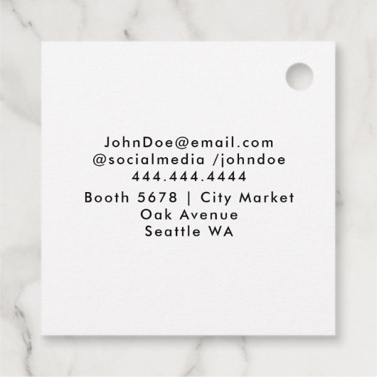 Personalized Company Logo | Custom Business Gift Bedankjes Labels (Achterkant)