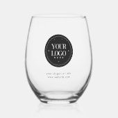 Personalized Company Logo | Custom Business Gift Wijnglas Zonder Voet (Voorkant)