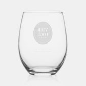 Personalized Company Logo | Custom Business Gift Wijnglas Zonder Voet (Achterkant)