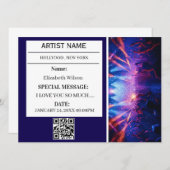 Personalized Concert Ticket Gift Event Ticket Kaart (Voorkant / Achterkant)