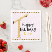 Personalized Construction Birthday Napkins Servet (Insitu)