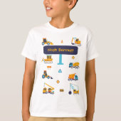 Personalized Construction Truck T-Shirt for Boys (Voorkant)