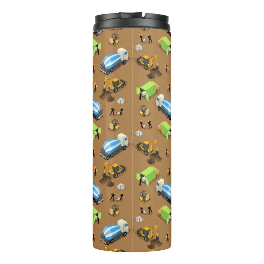 Personalized Construction Vehicles & Workers  Thermosbeker (Achterkant)