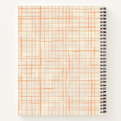 Personalized Contemporary Peach Line Art Notitieboek (Achterkant)