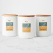 Personalized Cookie & Cereal Labels Freshness Voedselcontainer Etiket (Flessen)