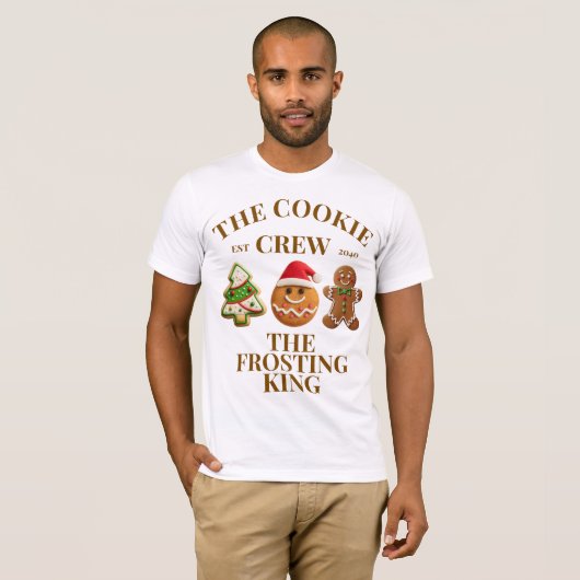 Personalized Cookie Crew Funny Christmas Matching T-shirt (Voorkant volledig)