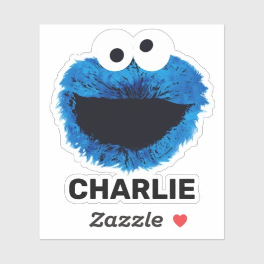 Personalized Cookie Monster | Watercolor Sticker (Vel)