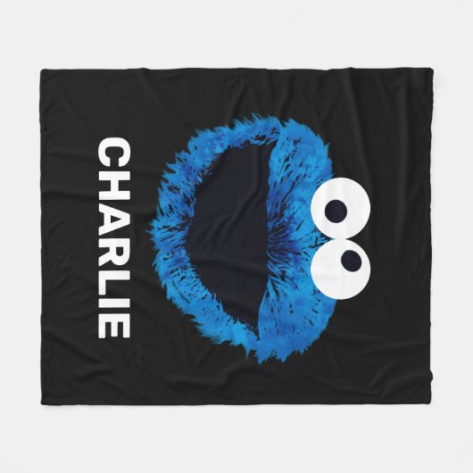 Personalized Cookie Monster | Watercolor Trend Fleece Deken (Voorkant (Horizontaal))