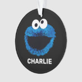 Personalized Cookie Monster | Watercolor Trend Ornament (voorkant)