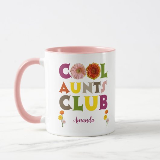 Personalized Cool Aunts Club Coffee Mok (Links)