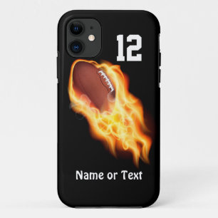PERSONALIZED Cool Flaming Football iPhone 5S Case