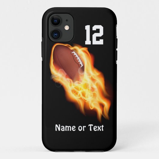 PERSONALIZED Cool Flaming Football iPhone 5S Case (Achterkant)