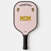 Personalized Cool Pink Elegant Pickleball Mom Gift Paddle (Achterkant)