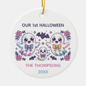 Personalized Coquette Boo - Halloween Keramisch Ornament (Voorkant)