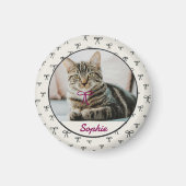 Personalized Coquette Bow Pet Photo Magnet (Voorkant)