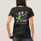 Personalized Coquette Pickleball Girl Cute Pickle T-shirt (Achterkant)
