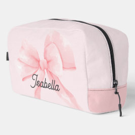 Personalized Coquette Pink Bow Girl Toilettasje