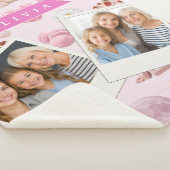 Personalized Coquette Teddy Bear Pink Aesthetic Sherpa Deken (3/4)