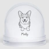 Personalized Corgi Dog Christmas Sneeuwbol (Voorkant)